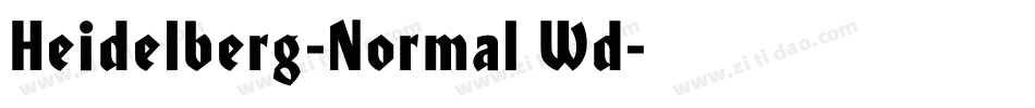 Heidelberg-Normal Wd字体转换